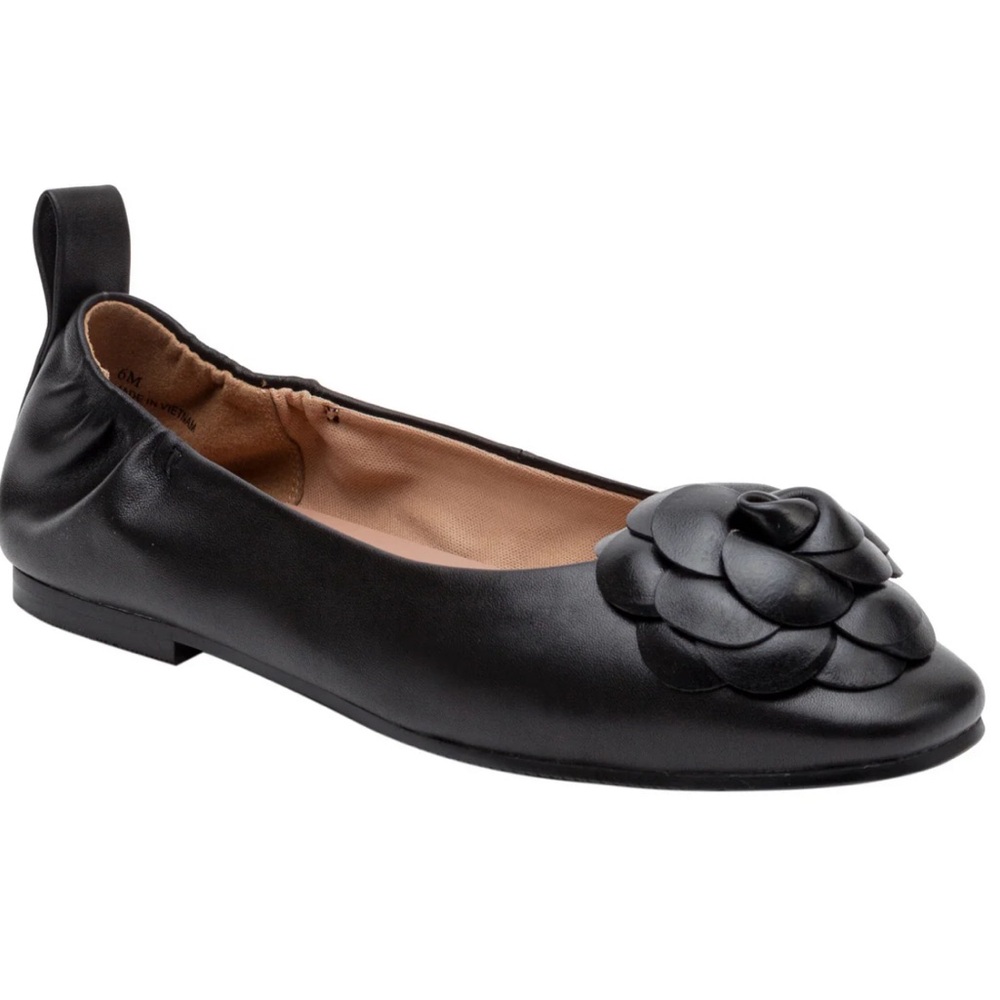 LINEA PAOLO | Nina Ruched Rosette Ballet Flats
